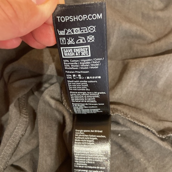 TOPSHOP | Size 12 | dark grey t shirt - Picture 7 of 7